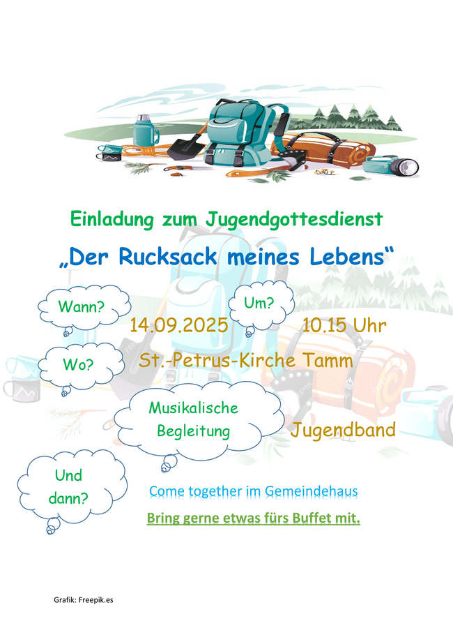 c Einladung zum Jugendgottesdienst am 14.09.