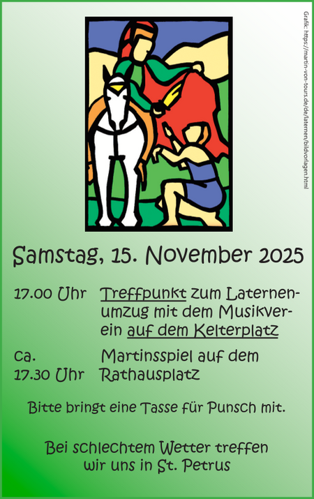 Einladung zum Martinsumzug Einladung zum Martinsumzug